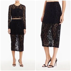 New! Amanda Uprichard x Revolve Kismet Black Floral Lace Skirt 🖤 XS NWT!